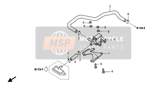 Honda NPS50 2006 Válvula de solenoide para un 2006 Honda NPS50